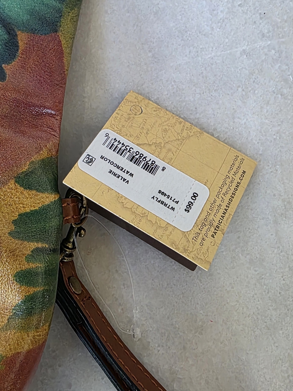 Patricia Nash Valerie Wristlet Watercolor Butterfly Hand Painted Leather Clutch - Picture 7 of 10